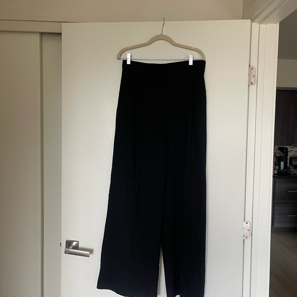 Zara Black Wide Leg Pants High Waisted